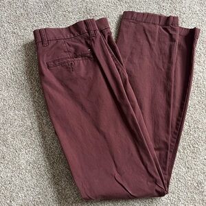 Men's Tommy Hilfiger Burgandy 32x32  Slim Fit Pants